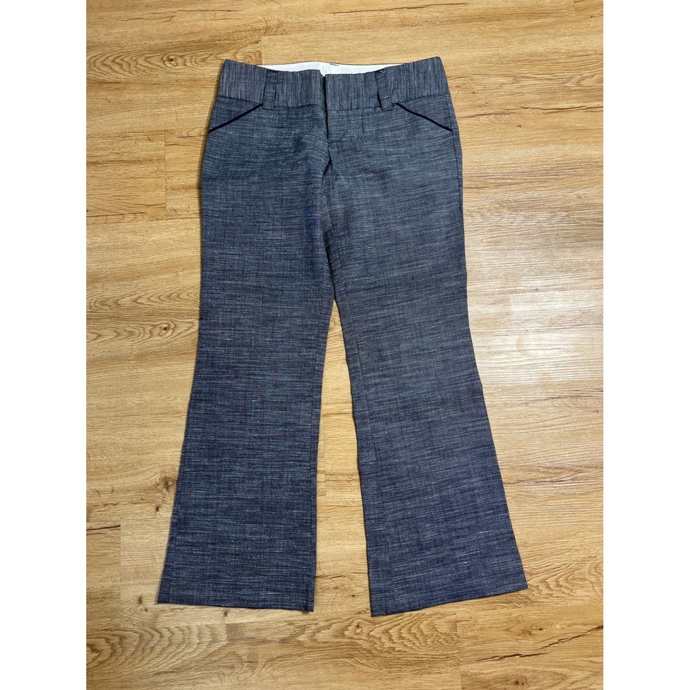 Alice + Olivia Trouser Pants Womens 8 Gray Charcoal Flare Bootcut Dress Pants